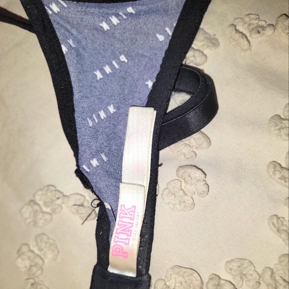 PINK Victoria's Secret Black and Gray Bra - Picture 3 of 4